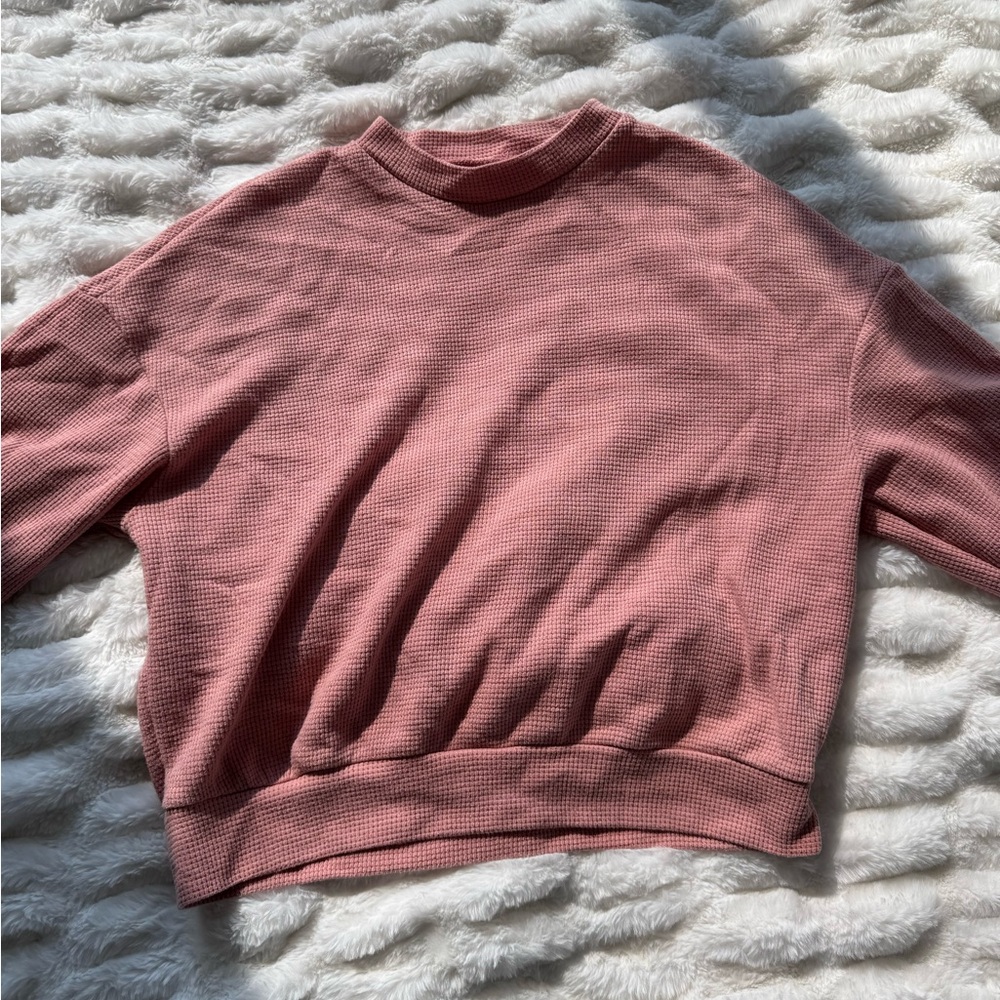 Hollister Pink Waffle Knit Sweater